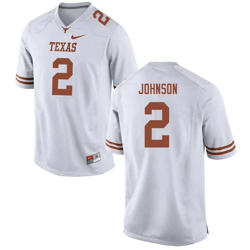 Men #2 Roschon Johnson Texas Longhorns College Football Jerseys Sale-White